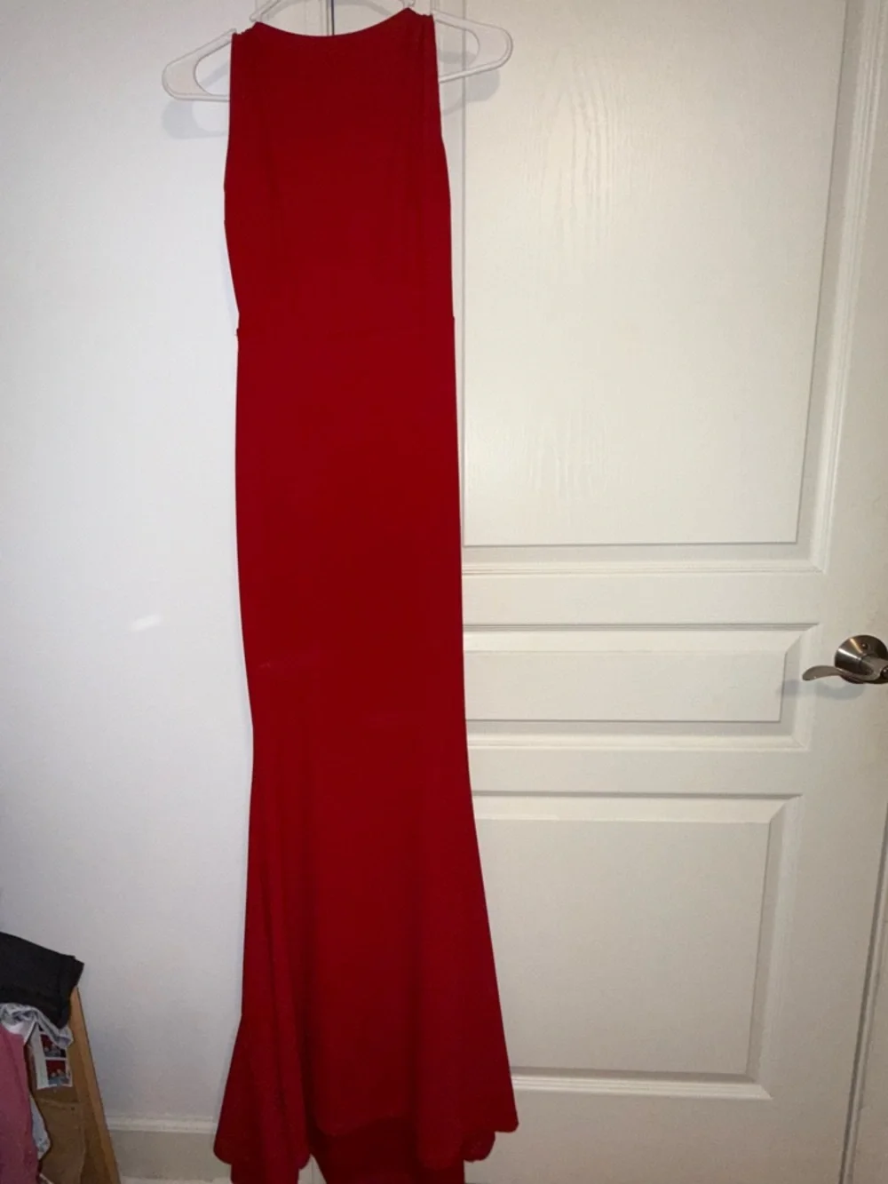 WINDSOR RED RUFFLE FORMAL DRESS - Picture 3 of 5